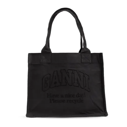 Ganni , Shopper bag ,Black female, Sizes: ONE SIZE