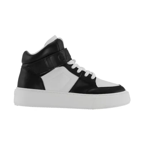 Ganni , Sporty Mix Cupsole High Top Velcro Sneakers ,Black female, Sizes:
