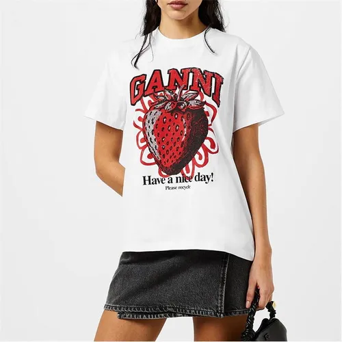 GANNI Strawberry T-Shirt - White