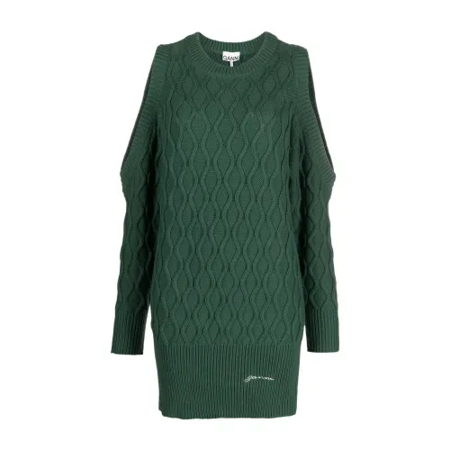 Ganni , Stylish Pullover Sweater ,Green female, Sizes: