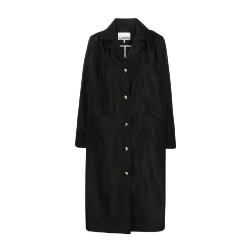 Ganni , Summer Tech Coat ,Black female, Sizes:
