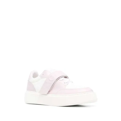 Ganni , Two-Tone Low-Top Sneakers with Touch-Strap ,Pink female, Sizes: