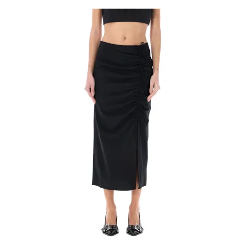 Ganni , Womens Clothing Skirts Black Ss24 ,Black female, Sizes: