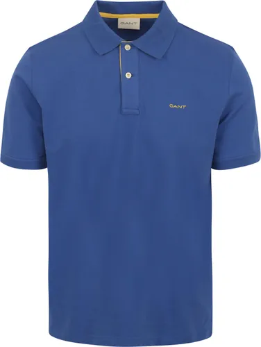 Gant Contrast Piqué Polo Shirt Blue