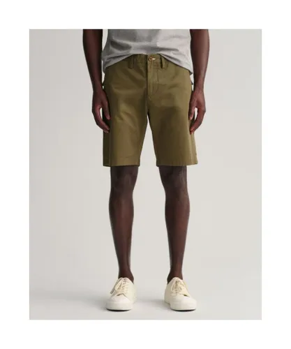 Gant Hallden Mens Twill Shorts - Green