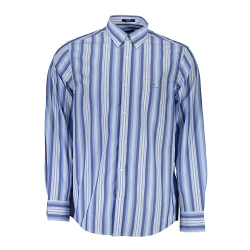 Gant , Light Blue Cotton Shirt, Regular Fit ,Multicolor male, Sizes: