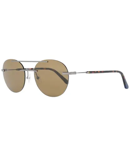 Gant Mens Gunmetal Oval Sunglasses with 100% UVA & UVB Protection - Grey - One