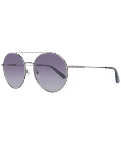 Gant Mens Gunmetal Oval Sunglasses with Grey Lenses - One