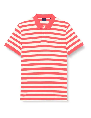 GANT Men's Multi Stripe Ss Pique Polo Shirt