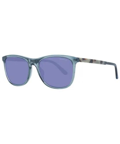 Gant Mens Rectangle Frame Sunglasses with Blue Lenses - Grey - One