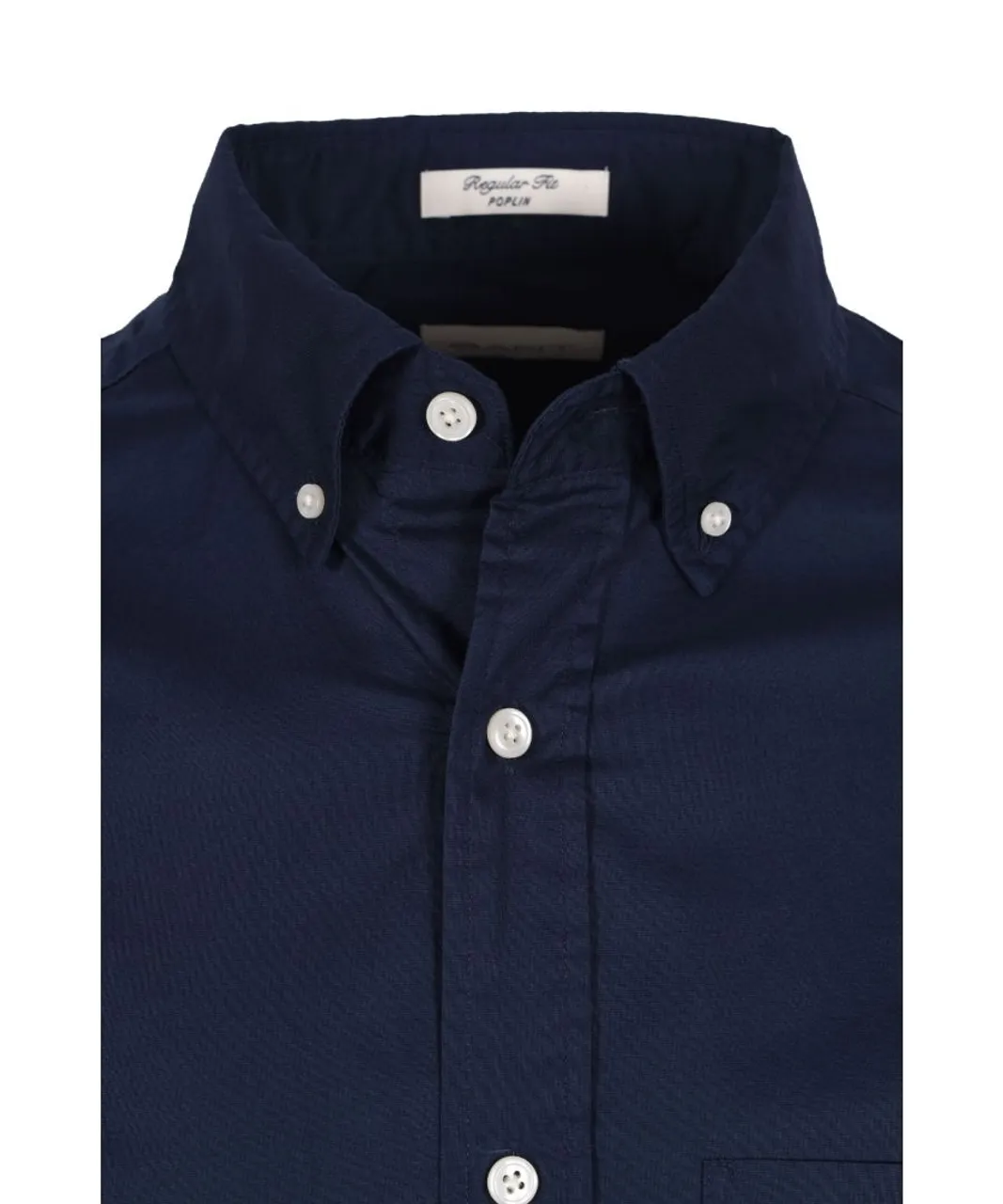 Gant Mens Reg Poplin Shirt Marine - Blue Cotton