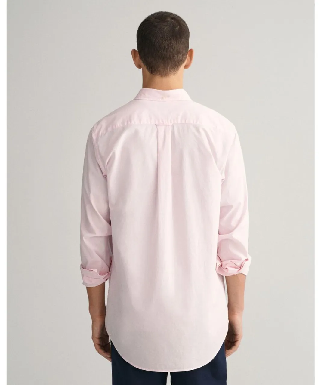 Gant Mens Regular Fit Long Sleeve Poplin Shirt - Light Pink
