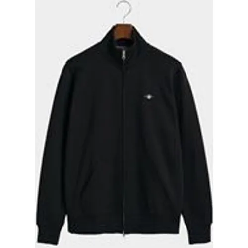 GANT Men's Regular Shield Full Zip Sweatshirt in Black