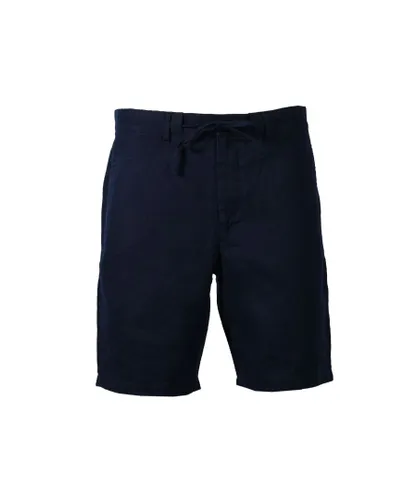 Gant Mens Relaxed Linen Ds Shorts Marine - Blue