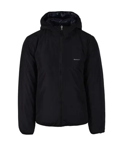 Gant Mens Reversible Hooded Jacket Black