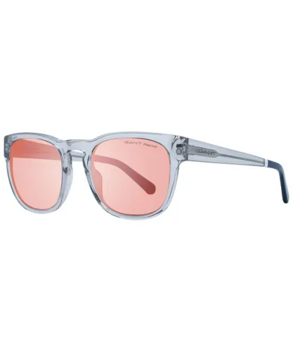 Gant Mens Square Sunglasses with Polarized Mirrored Lenses - Transparent - One