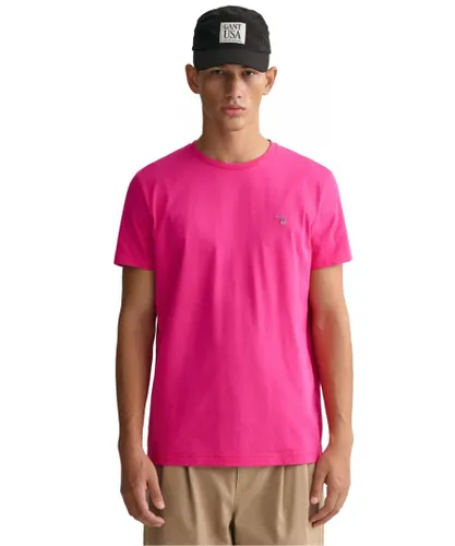 Gant Mens T-Shirts - Pink Cotton