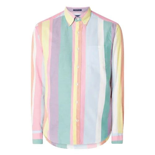 Gant , Pink Long Sleeve Shirts ,Pink male, Sizes: