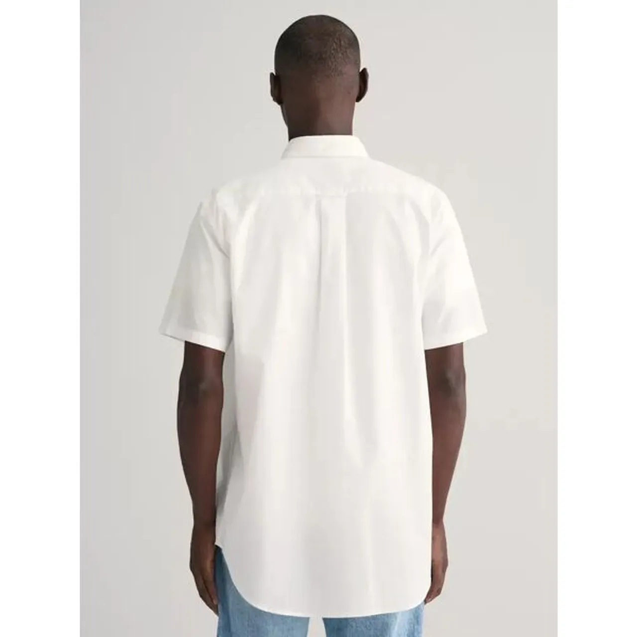 GANT Regular Fit Linen Blend Shirt, White - White - Male