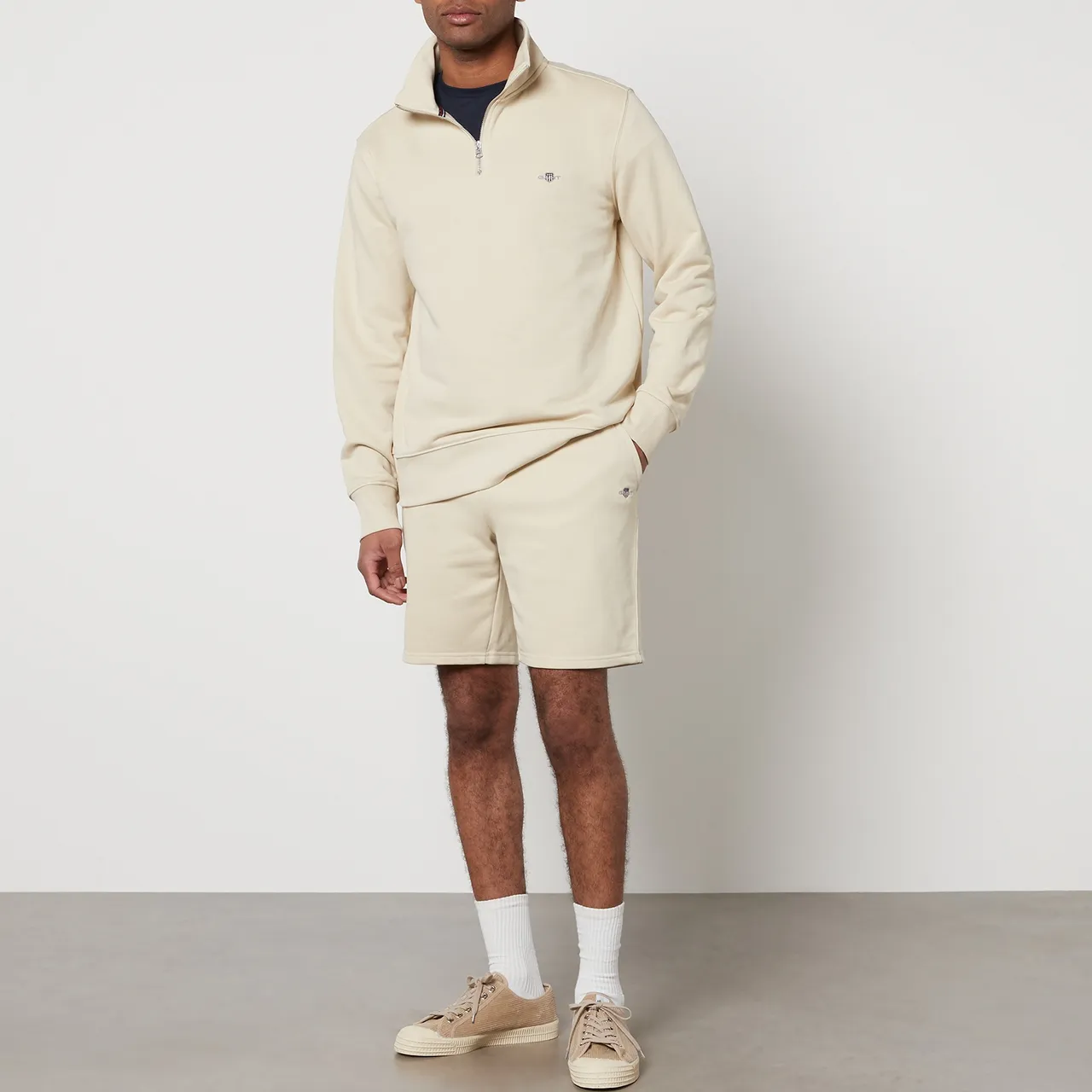 GANT Shield Half Zip Cotton-Blend Sweatshirt