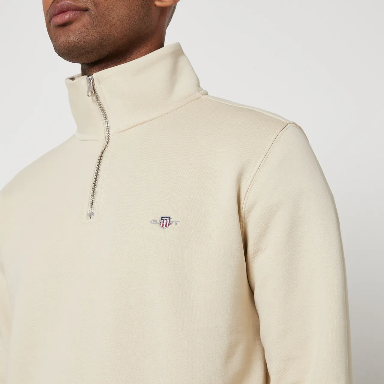 GANT Shield Half Zip Cotton-Blend Sweatshirt
