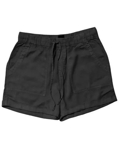 Gap Womens Tencel Relaxed Shorts - Black Linen