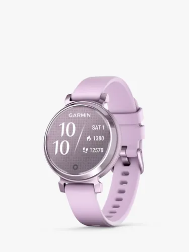 Garmin Lily 2 Smart Fitness Watch with Silicone Band, Cream Gold/Coconut - Lilac - Unisex