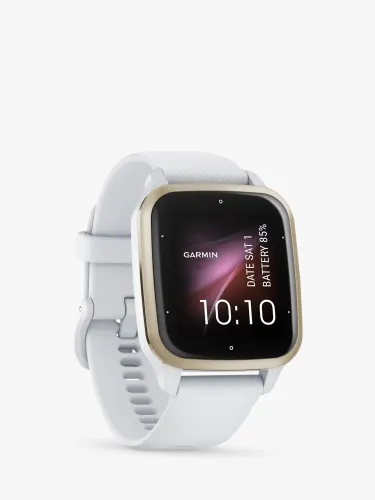 Garmin Venu Sq 2 GPS Smartwatch - White/Cream Gold - Unisex