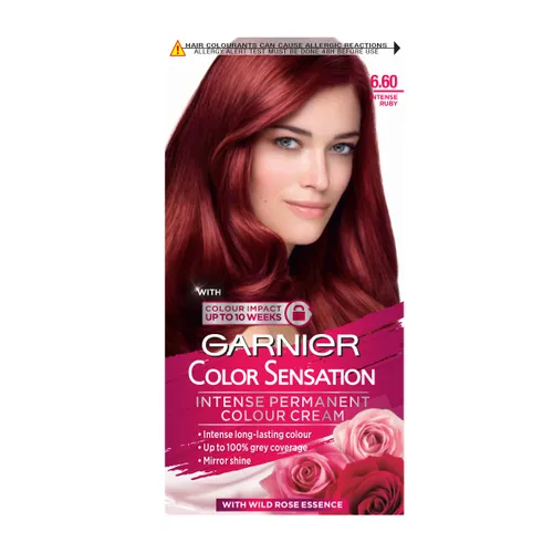 Garnier Color Sensation Red Hair Dye Permanent 6.60 Intense