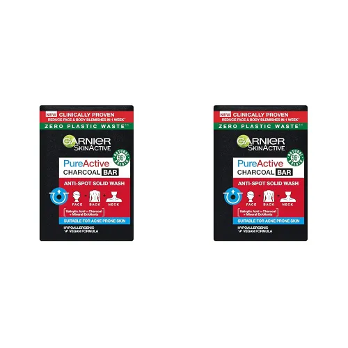 Garnier Pure Active Charcoal Bar (Pack of 2)