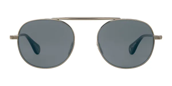 Garrett Leight VAN BUREN II SUN SV-SGY/FPBS Men's Sunglasses Silver Size 49