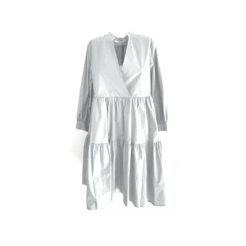 Gaudi , Short dress from popeline ,White female, Sizes: