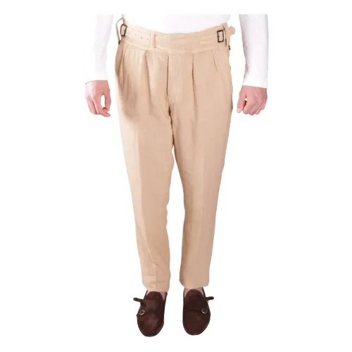 Gaudi , Tapered Trousers ,Beige male, Sizes: