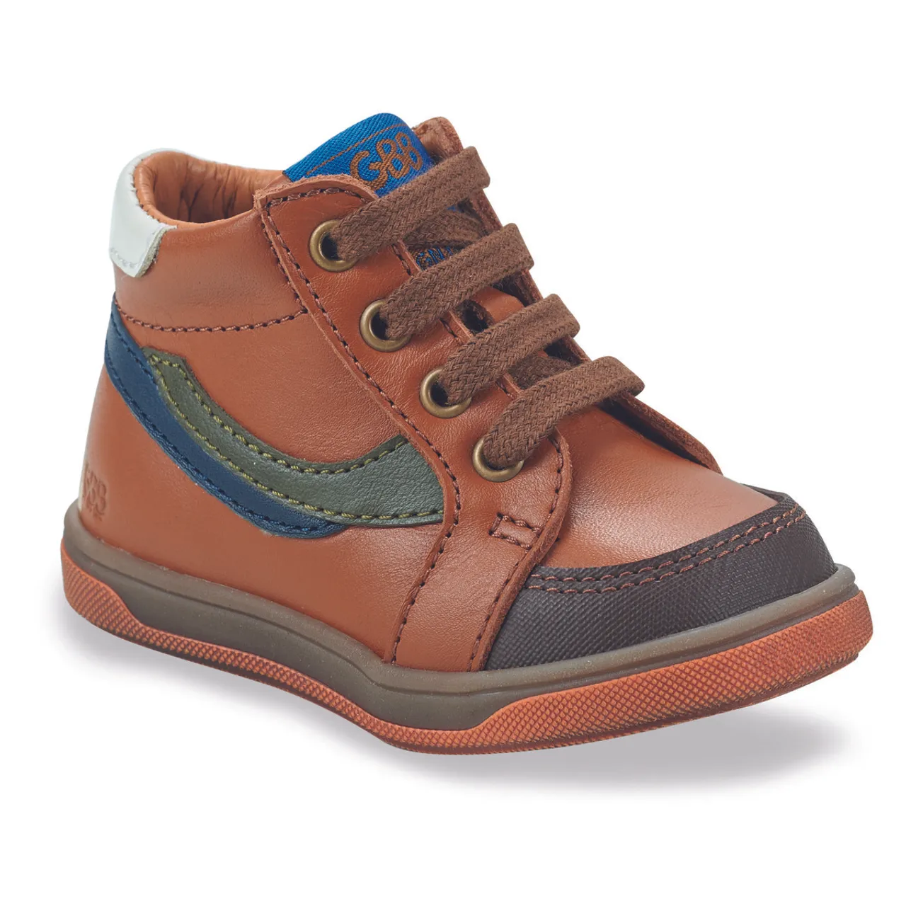 GBB  MELLIARD  boys's Children's Shoes (High-top Trainers) in Brown