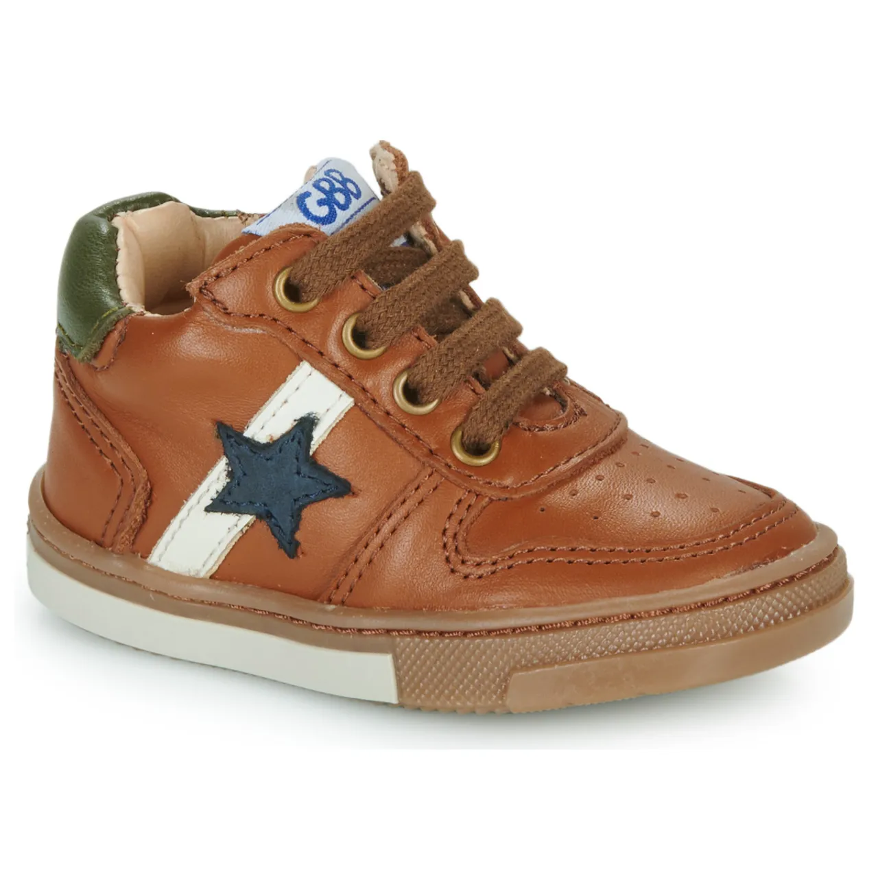 GBB  RIKKIE  boys's Children's Shoes (High-top Trainers) in Brown