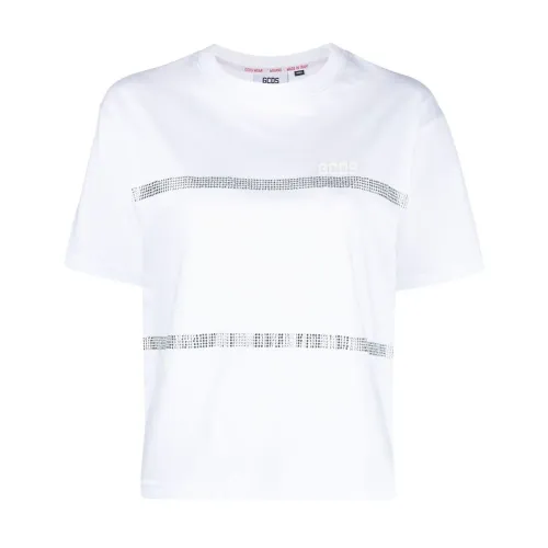 Gcds , Bling T-Shirt ,White female, Sizes: