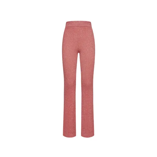Gcds , Gcds Viscose And Lurex Pants ,Pink female, Sizes:
