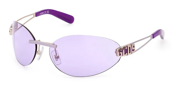 GCDS GD0032 80Y Women's Sunglasses Gold Size 72