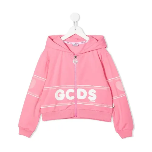 Gcds , Logo Hoodie ,Pink female, Sizes: