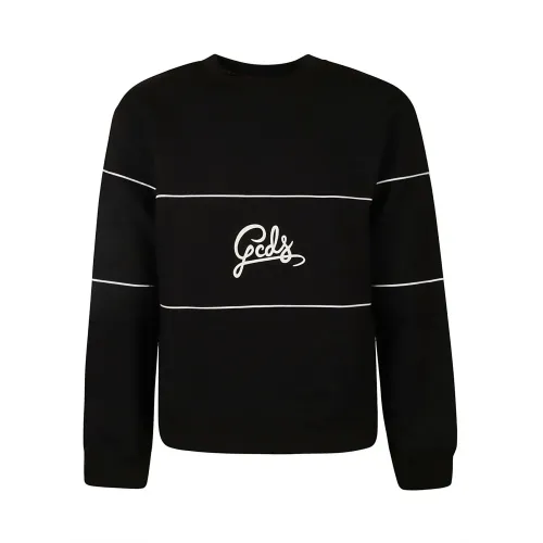 Gcds , Printed Band Crewneck Sweatshirt ,Black female, Sizes:
