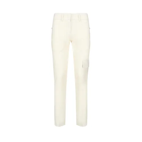 Genny , White Cotton Trousers ,White female, Sizes: