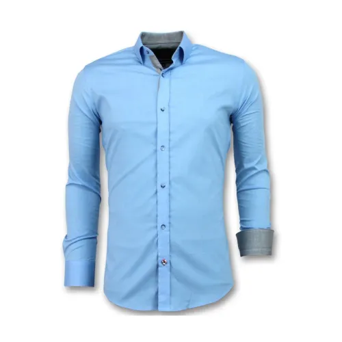 Gentile Bellini , Business Shirts Men - Men White Blouse - 3040 ,Blue male, Sizes: