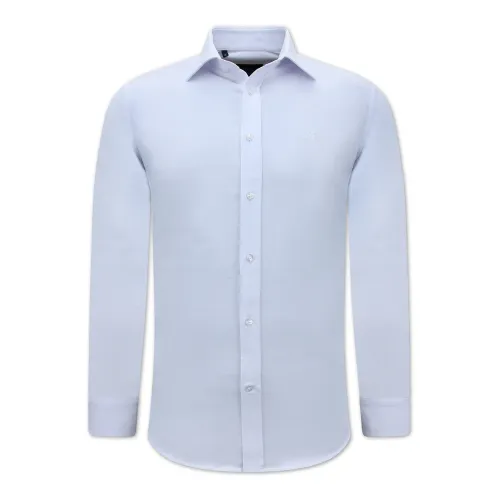 Gentile Bellini , Men Solid Color Oxford Shirt - 3125 ,White male, Sizes: