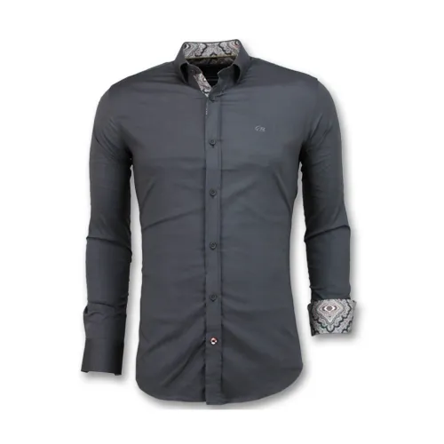 Gentile Bellini , Slim Fit Men Sweaters - Plain Blouse Company Men - 3042 ,Gray male, Sizes: