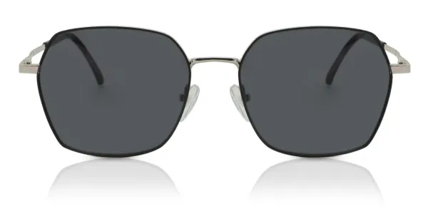 Geometric Full Rim Metal Men's Prescription Sunglasses Black Size 53 - SmartBuy Collection