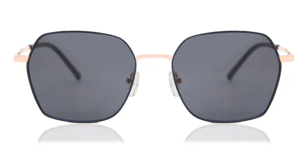 Geometric Full Rim Metal Men's Prescription Sunglasses Blue Size 53 - SmartBuy Collection
