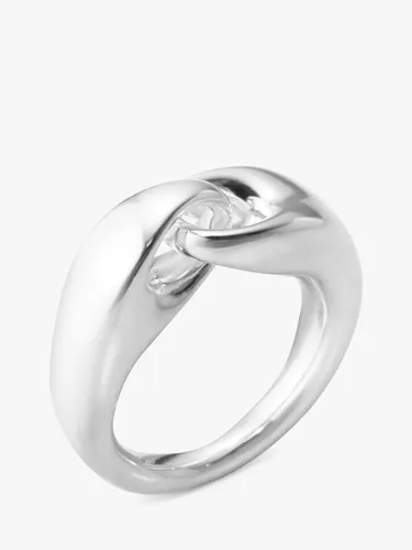 Georg Jensen Chain Link Ring, Silver - Silver - Female - Size: Q