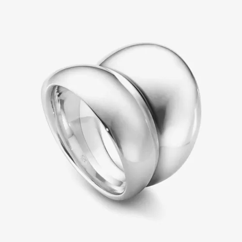 Georg Jensen Curve Sterling Silver Ring 200000230054 (54)