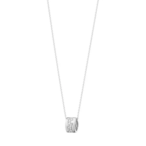Georg Jensen Fusion 18ct White Gold Diamond Pave Necklace - Gold