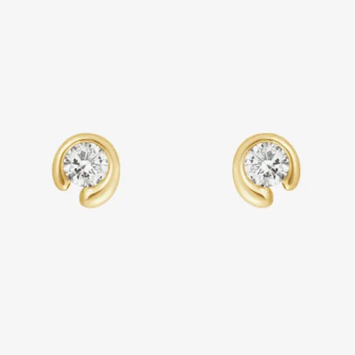 Georg Jensen Mercy 18ct Yellow Gold 0.20ct Diamond Stud Earrings 20001078
